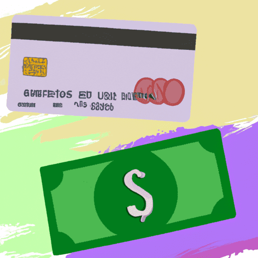 איור צבעוני של כרטיס אשראי ושלטי דולרים, המייצגים חיסכון.